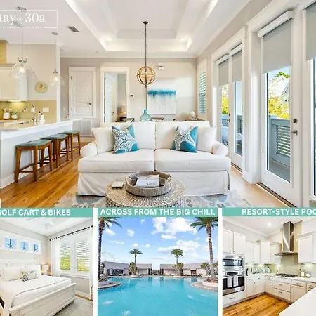 Klean Livin By Stay On 30A, Pool, Bikes, Golf Cart